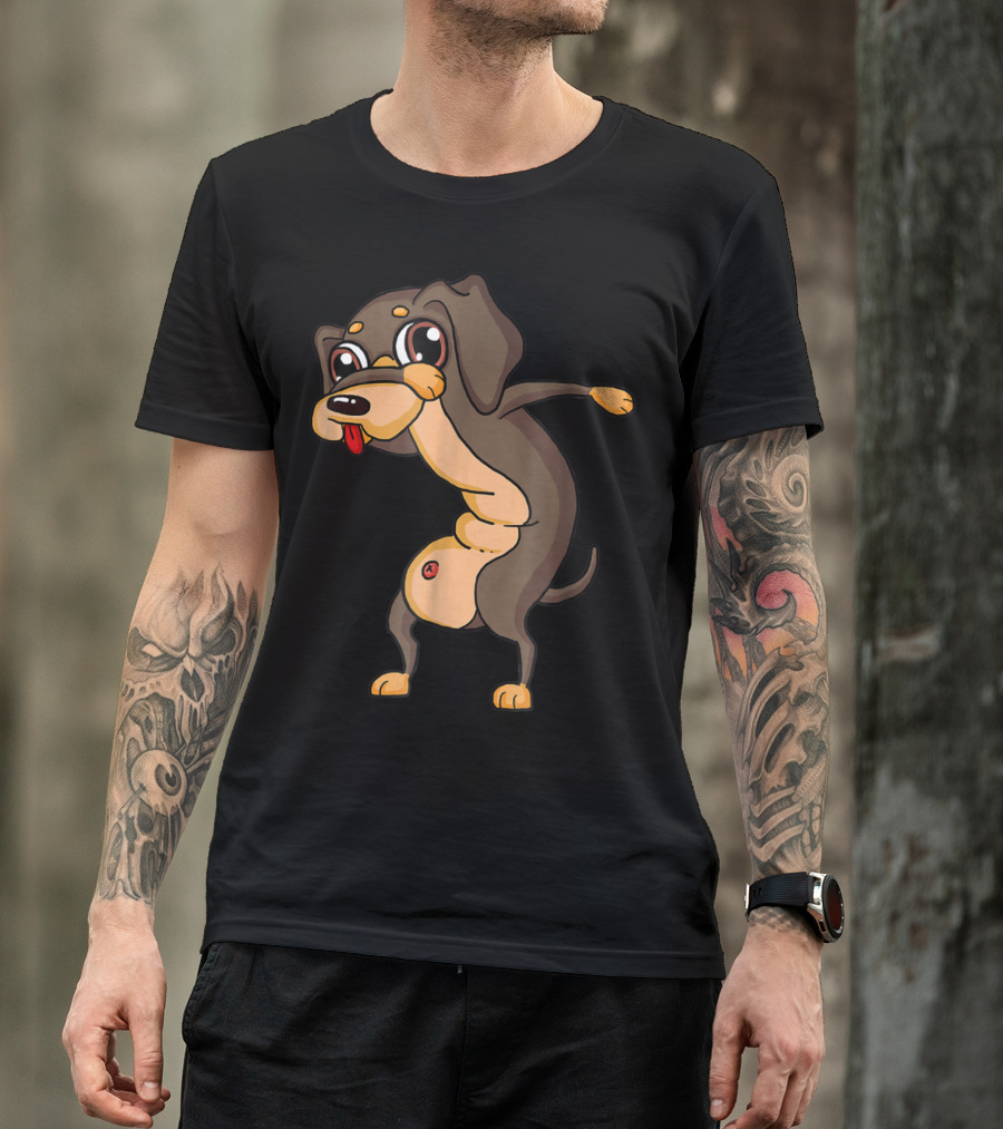 Dabbing Dachshund Doxie Dog Funny31 T-Shirt