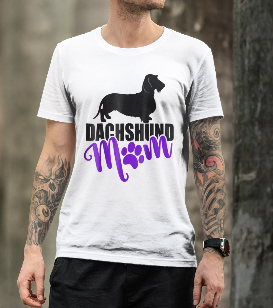 Dachshund Mom Wirehair Paw T-Shirt