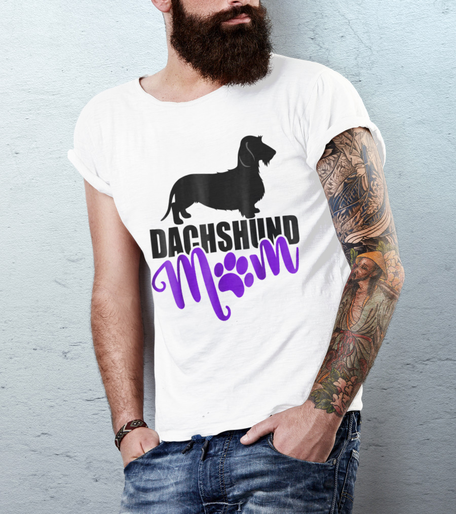 Dachshund Mom Wirehair Paw T-Shirt