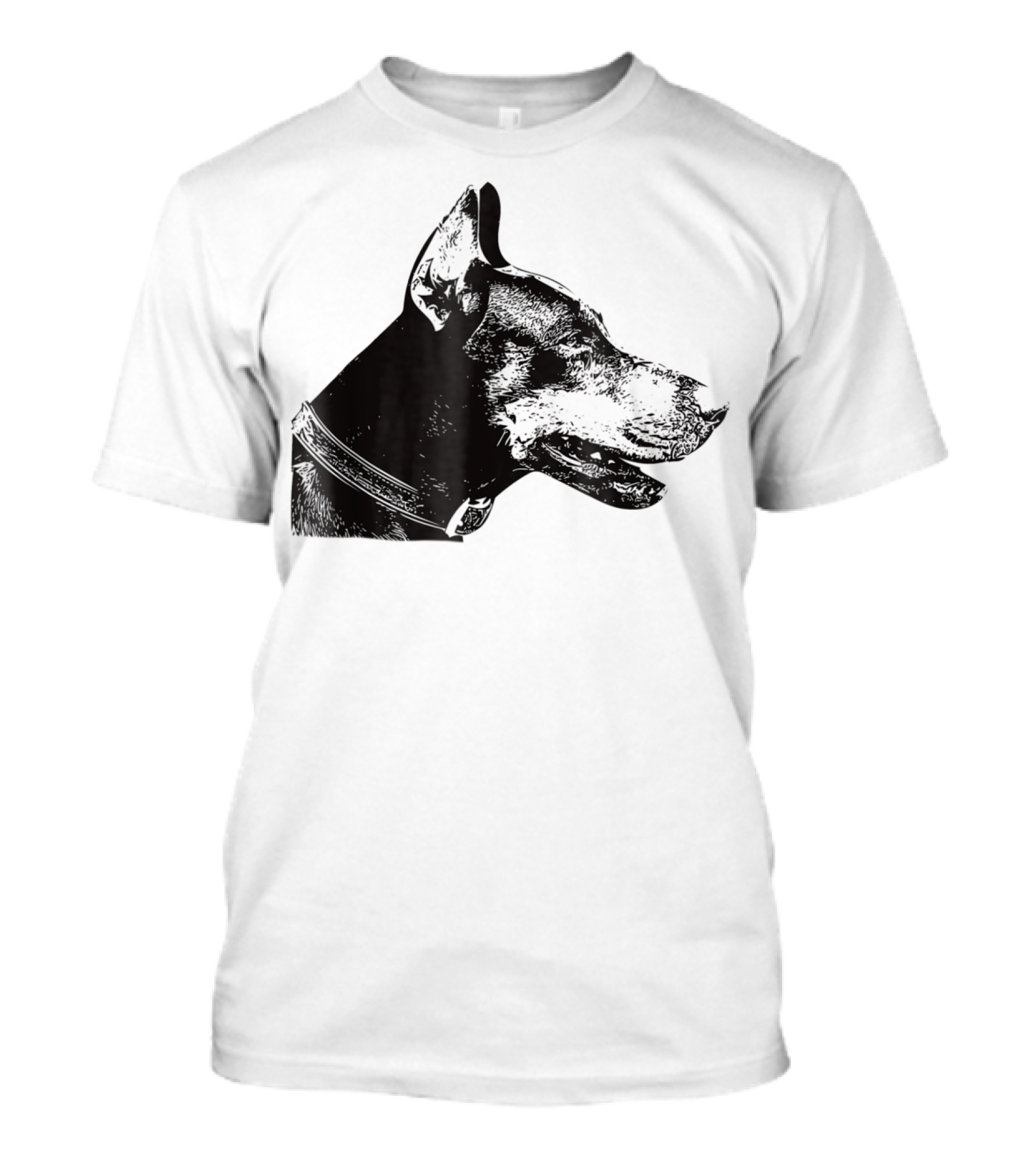 Doberman Pinscher Face Dog Mom Or Dad Graphic Animal Outline T-Shirt