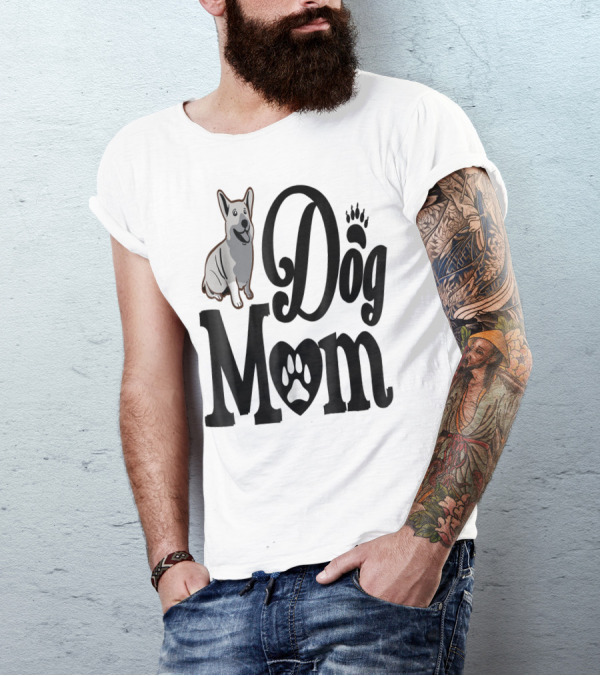 Dog Mom Paw Print German Shepherd T-Shirt