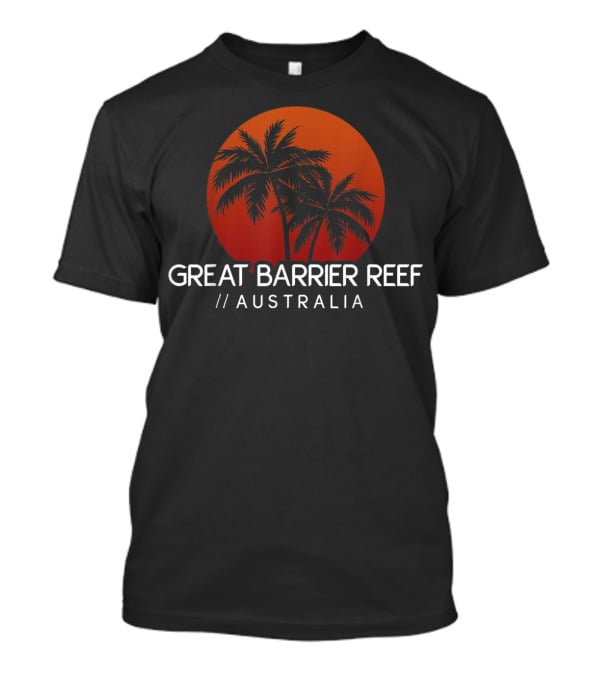 Great Barrier Reef Australia Sunset Palms T-Shirt