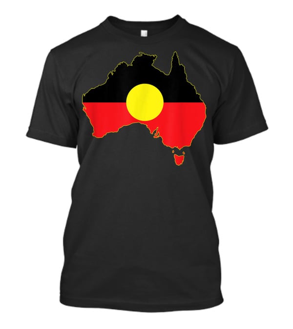 Aboriginal Flag Incorporated Map Of Australia T-Shirt