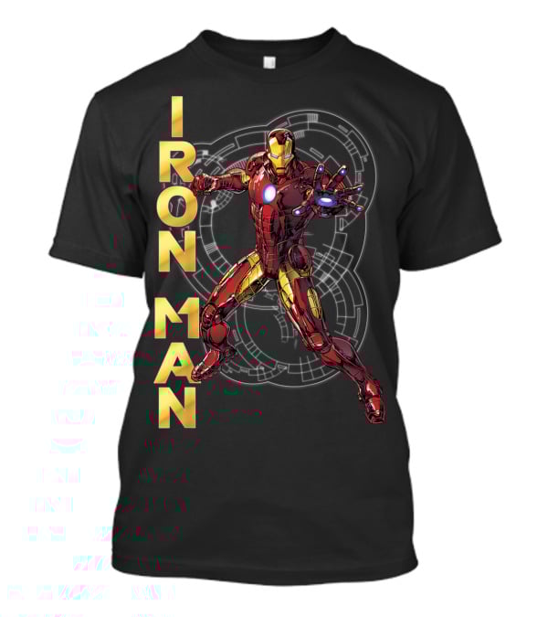 Marvel Avengers Assemble Iron Man Tech Suit Blueprint T-Shirt