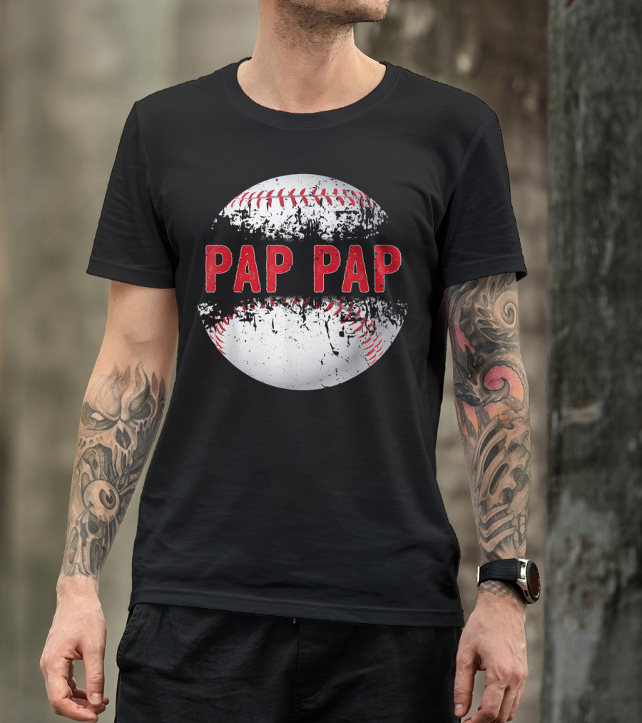 Pap Pap Baseball Softball Lover Father's Day T-Shirt