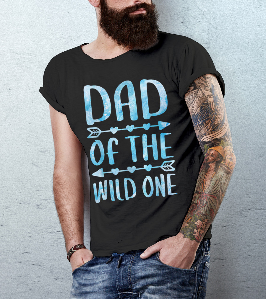 Dad Of The Wild One Father's Day Arrow Hearts T-Shirt