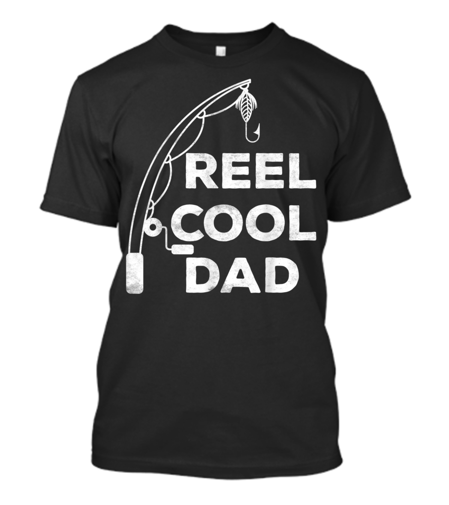 Reel Cool Dad Fishing Daddy Mens T-Shirt