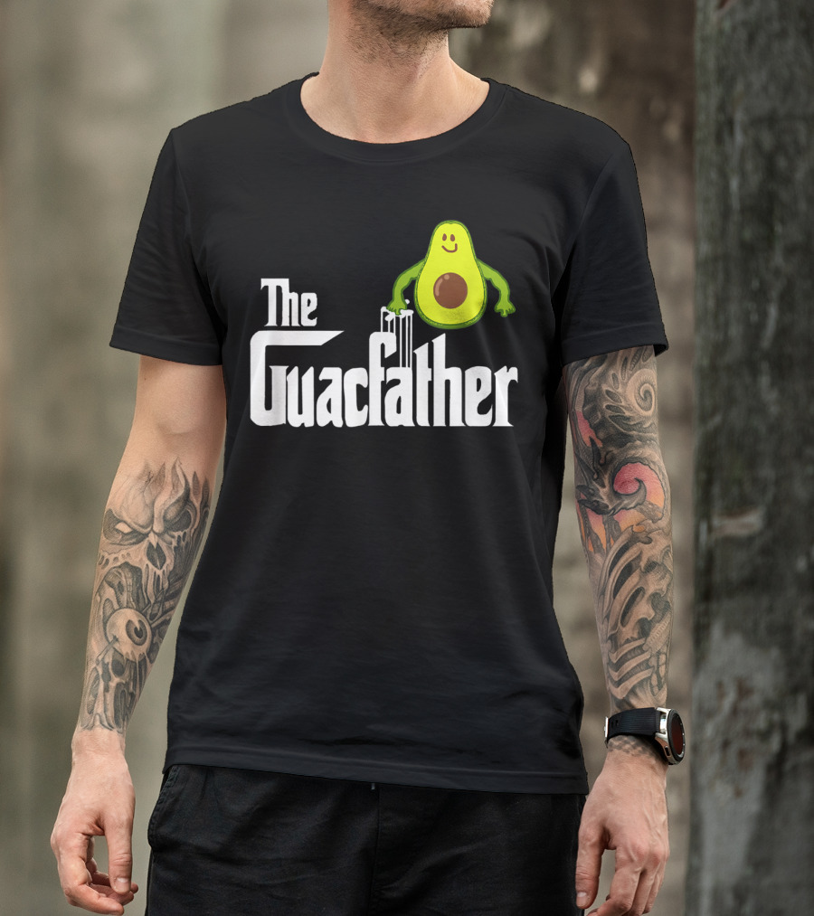The Guacfather Funny Guacamole Avocado Mens Iconic T-Shirt