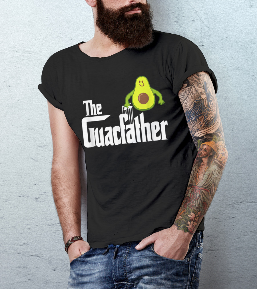 The Guacfather Funny Guacamole Avocado Mens Iconic T-Shirt