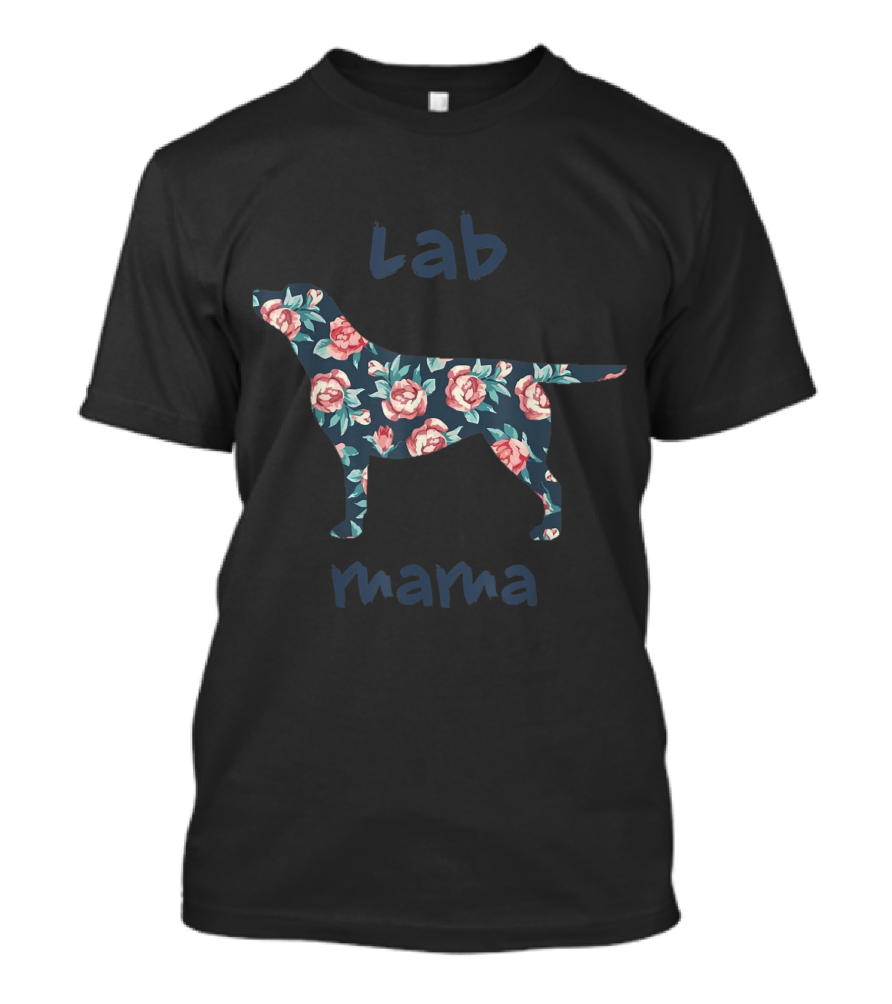Lab Mama Floral Labrador T-Shirt