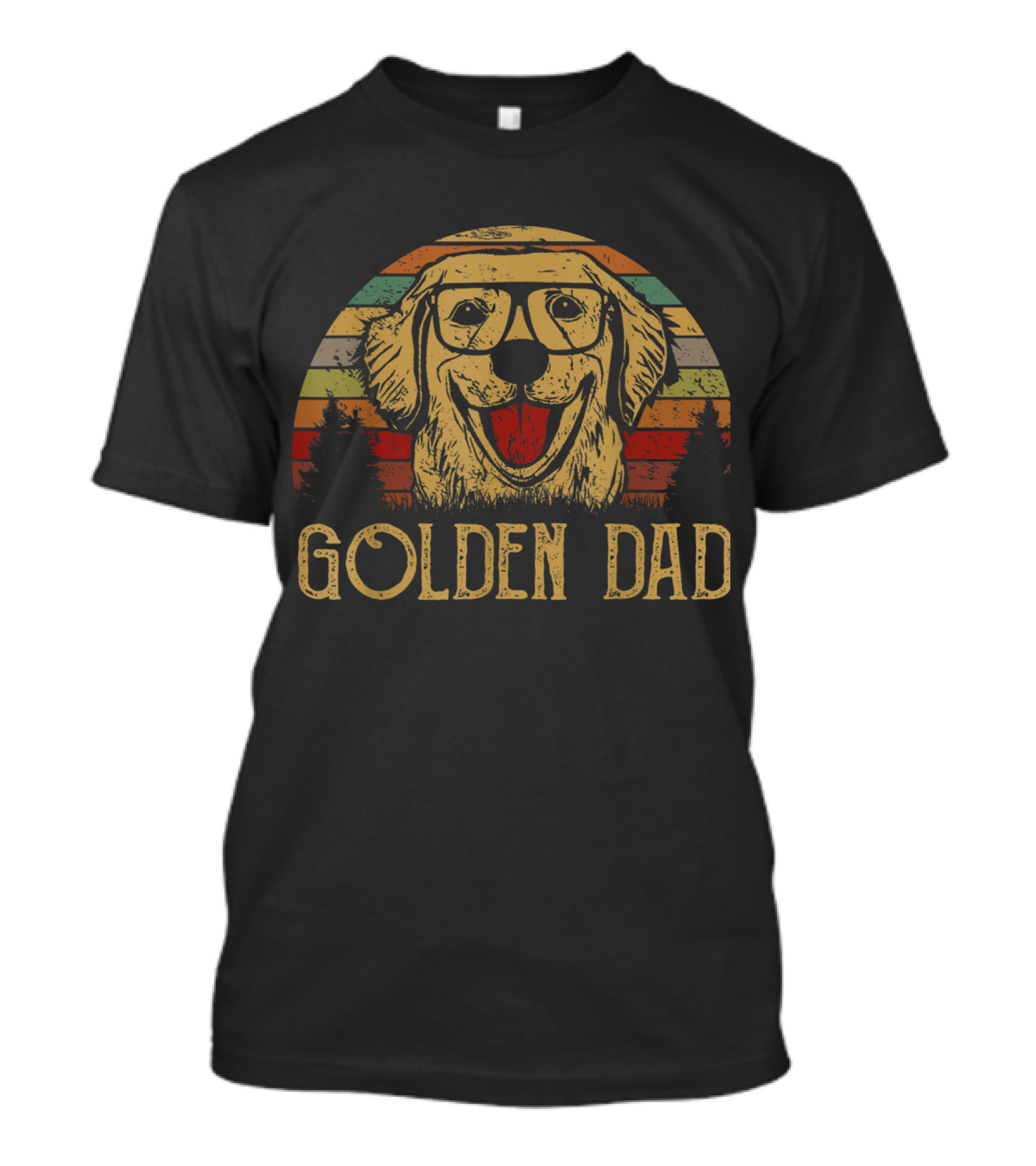 Golden Dad Funny Father Mens Goldenretriever T-Shirt