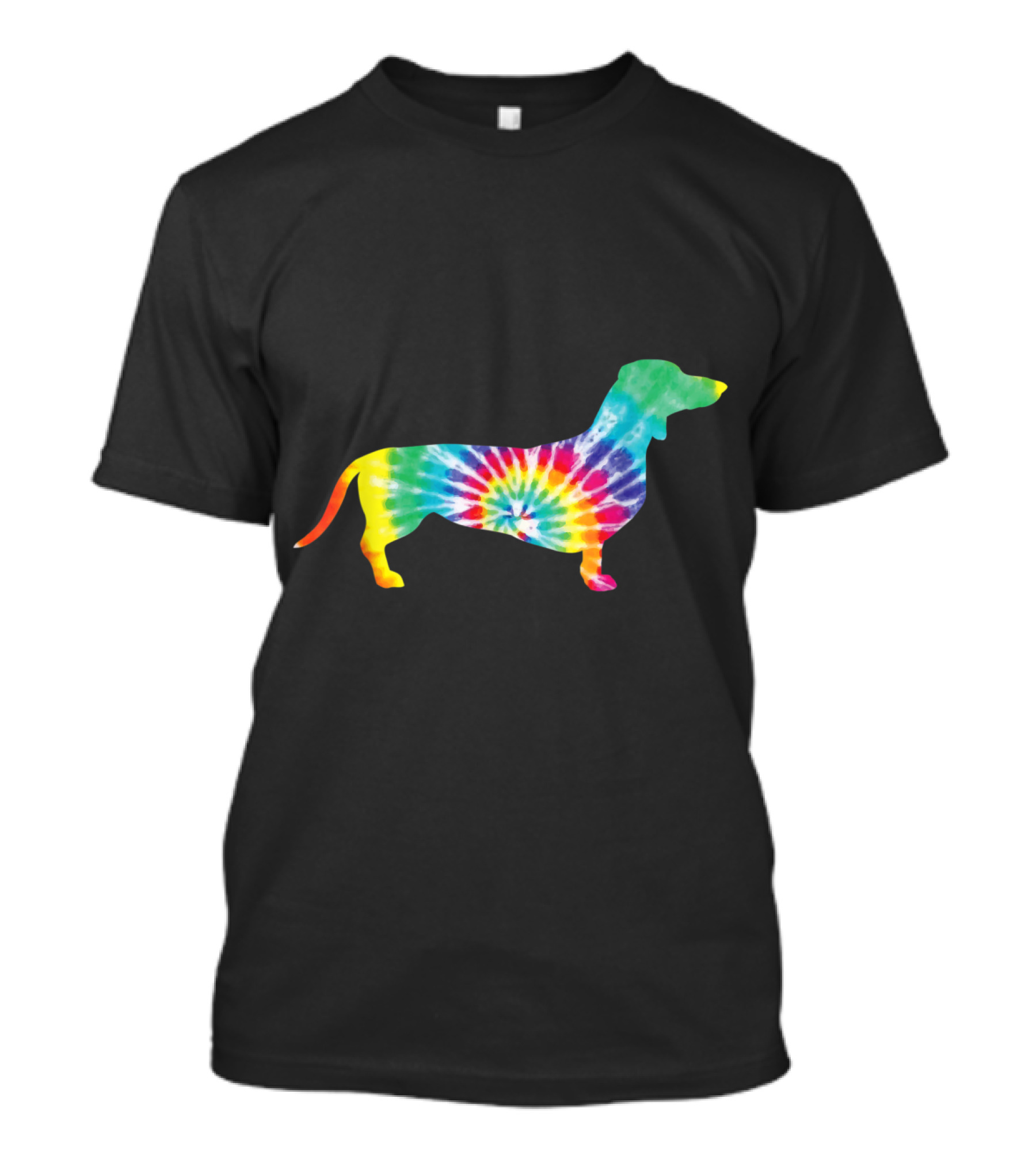 Hippie Tie Dye Dachshund Dog Retro Puppy T-Shirt