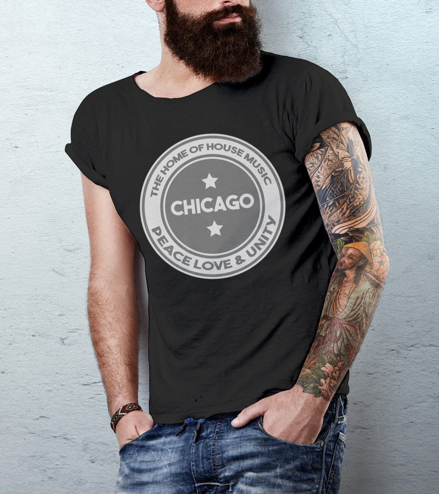 The Home Of House Music Chicago Peace Love And Unity Vintage House T-Shirt