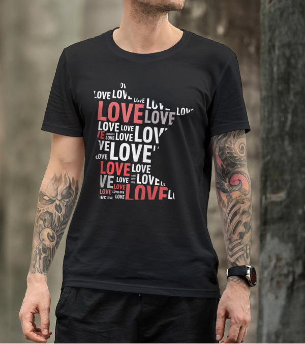 Minnesota State Love Typography T-Shirt