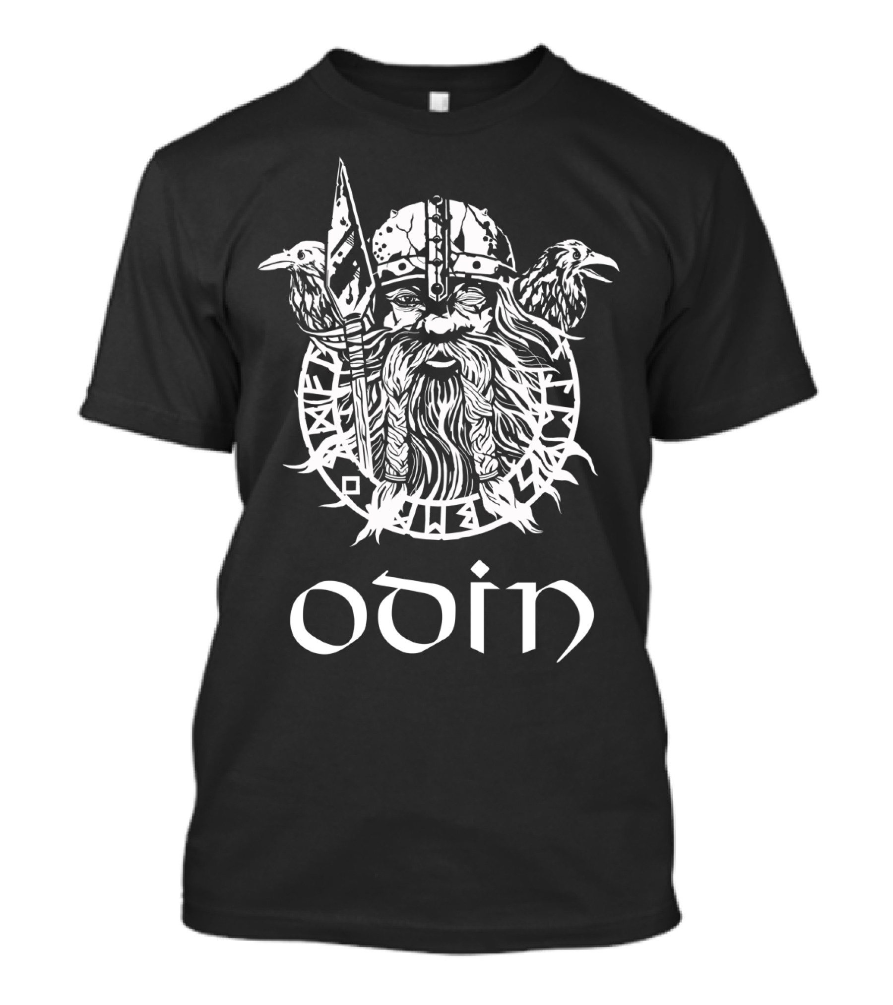 Odin Viking Runes Ravens Norse Mythology T-Shirt