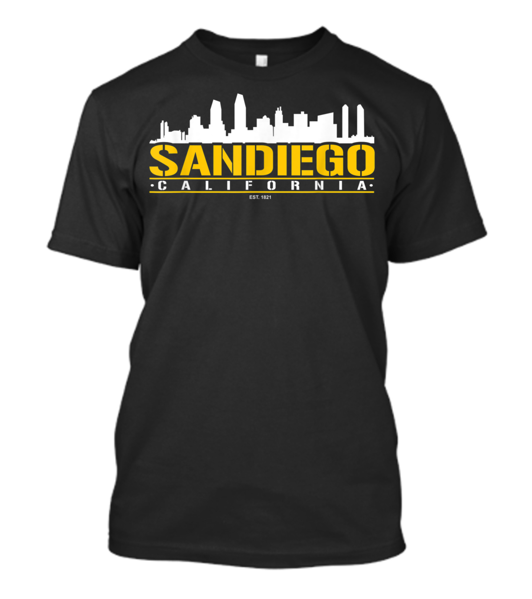 San Diego California Skyline Classic Established 1821 T-Shirt