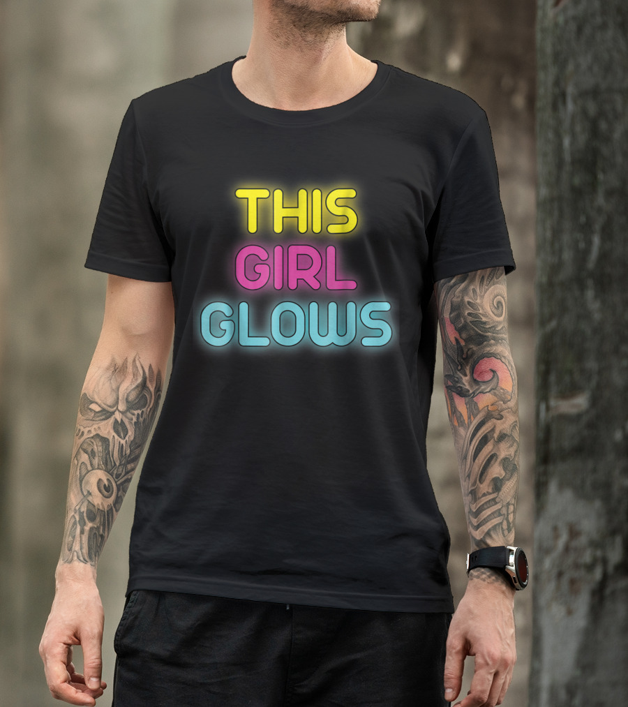 This Girl Glows 80's Neon Party T-Shirt