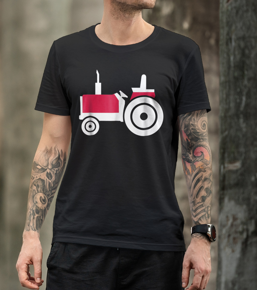 Red And White Tractor T-Shirt