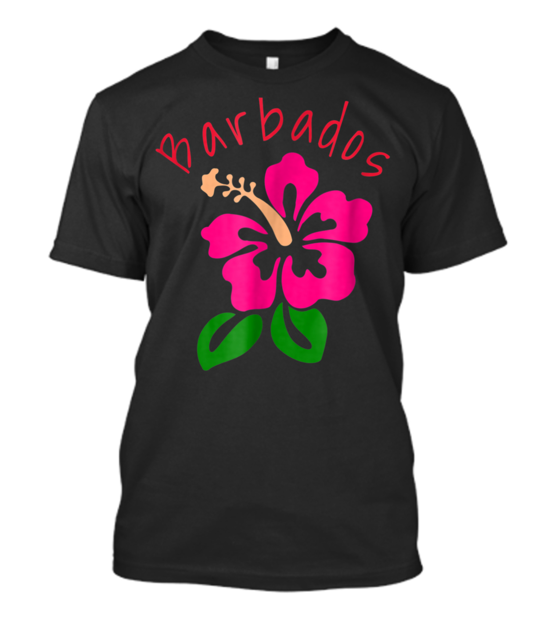 Barbados Tropical Island Paradise Hibiscus Flower T-Shirt