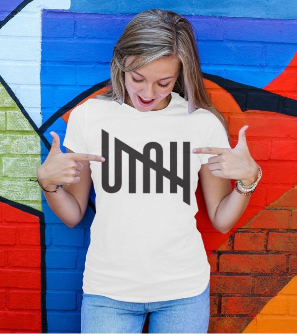 Utah Wordmark In Stylized Typeface T-Shirt