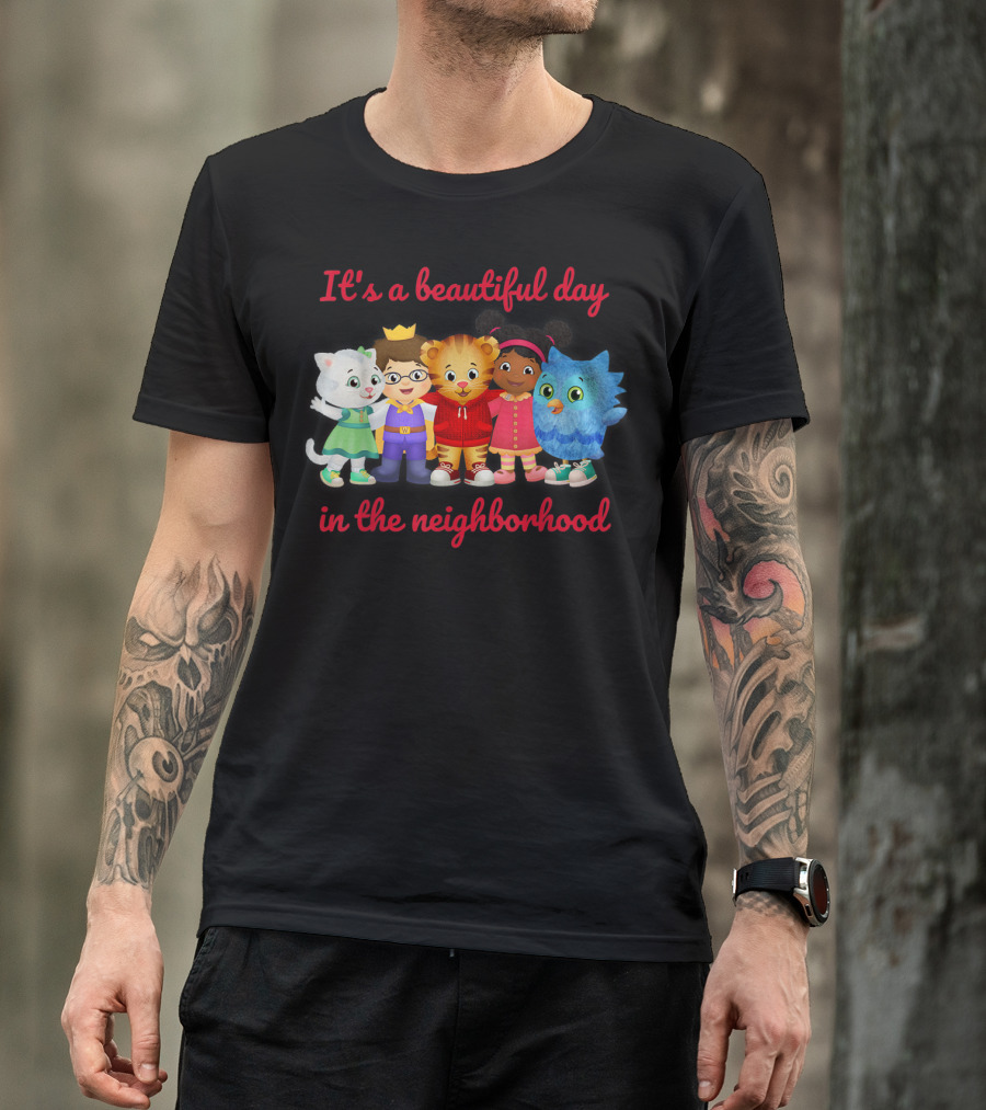 Vebyhogh Daniel Tiger It's A Beautiful Day In The Neighborhood For Adults Toddlers T-Shirt