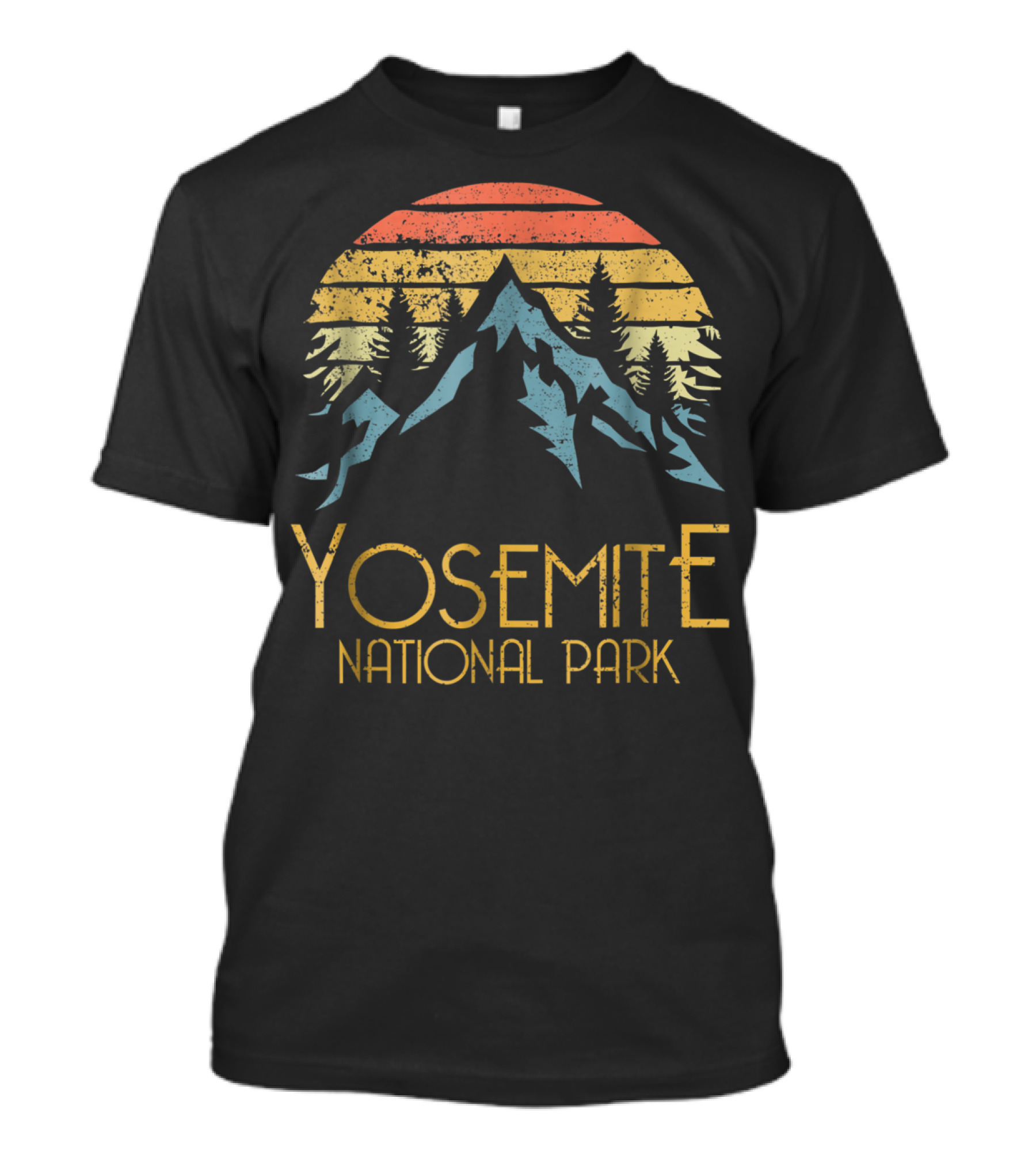 Yosemite National Park California Vintage Retro Mountain T-Shirt