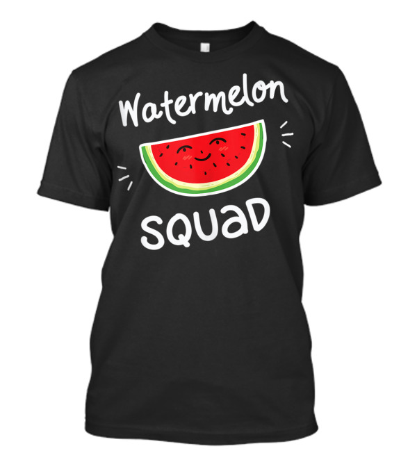 Watermelon Squad Funny Fruit Cute Watermelon Face T-Shirt