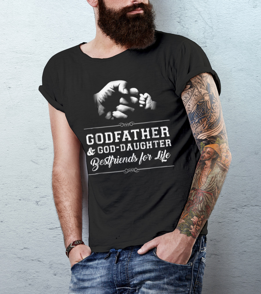 Godfather And Goddaughter Best Friends For Life Fist Bump T-Shirt