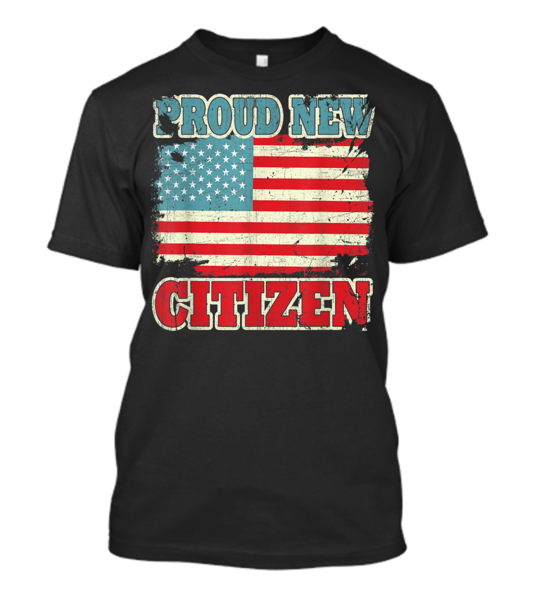 Proud New Citizen USA American Flag Patriotic T-Shirt