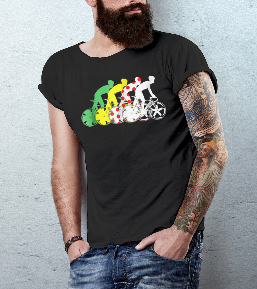 Tour France Cycling Race Jersey Colors T-Shirt