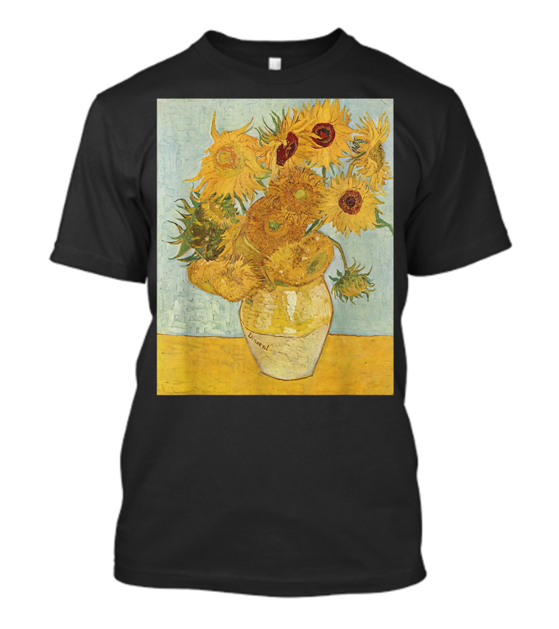 Vincent Van Gogh Sunflowers Vintage Painting Print T-Shirt