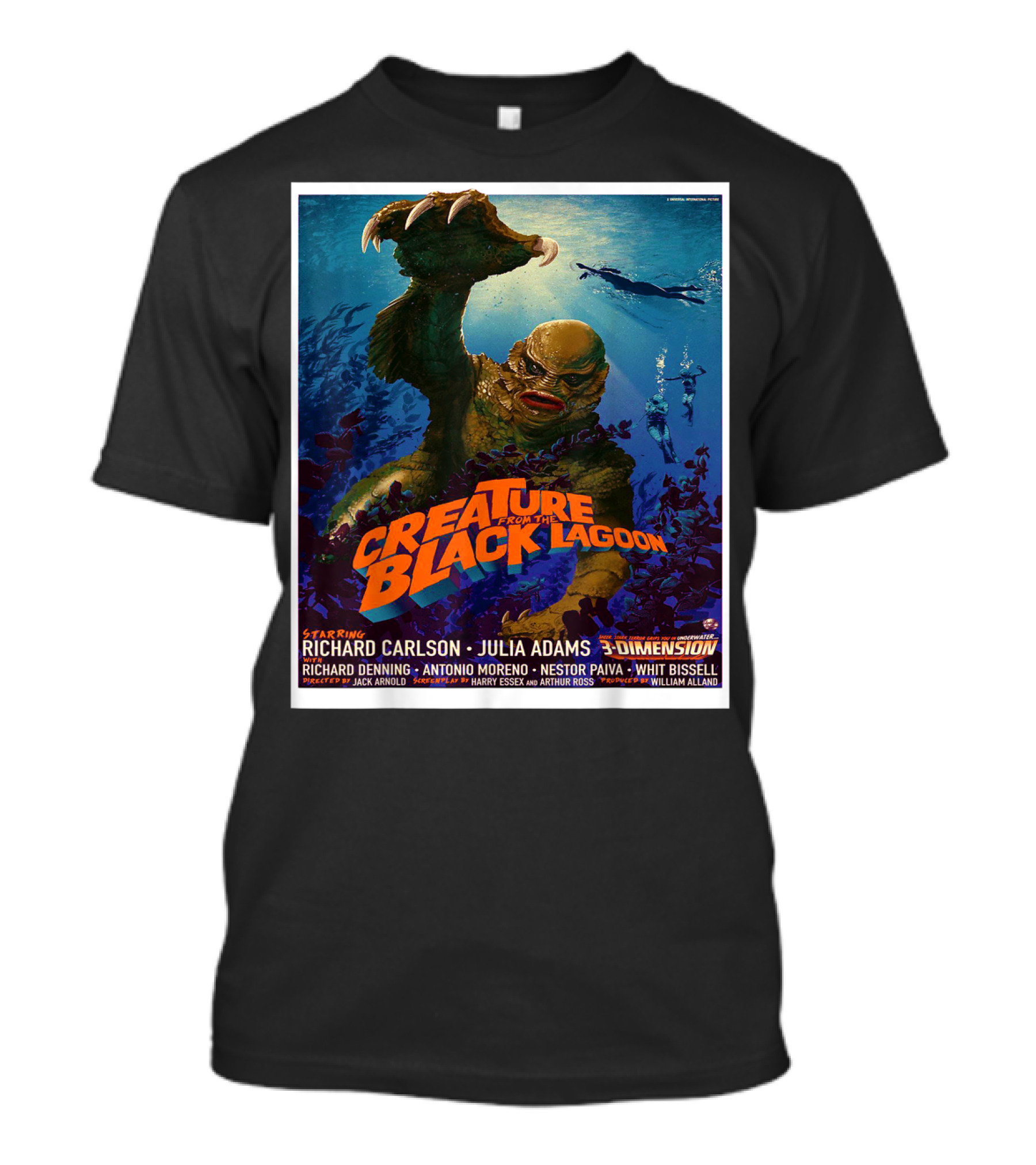 Creature From The Black Lagoon Vintage Monster Movie Classic Horror T-Shirt