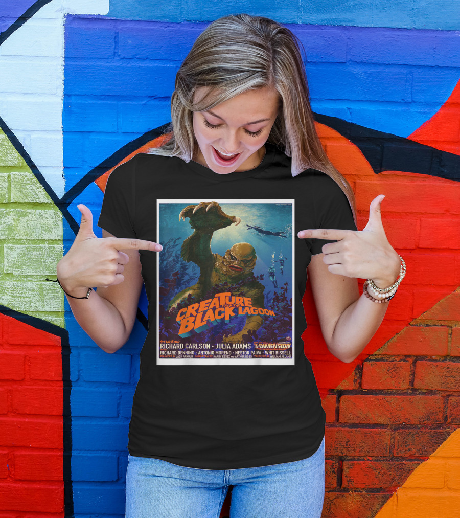 Creature From The Black Lagoon Vintage Monster Movie Classic Horror T-Shirt