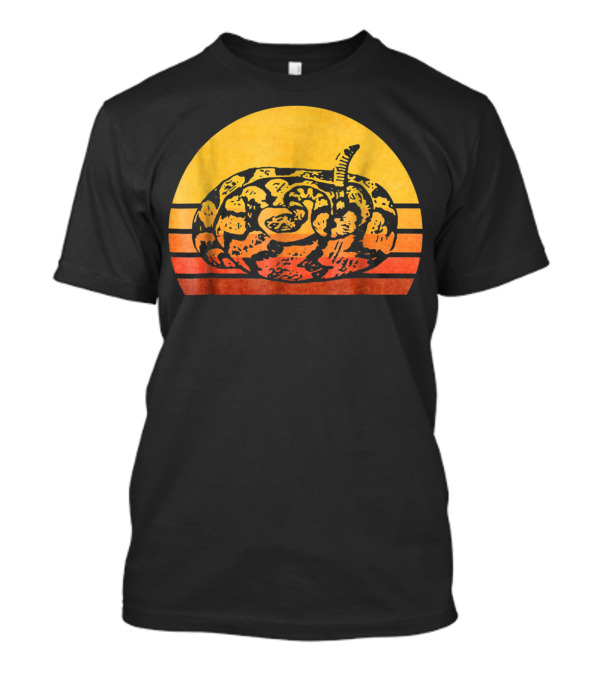 Vintage Rattlesnake Serpent Snake Retro Sunset T-Shirt