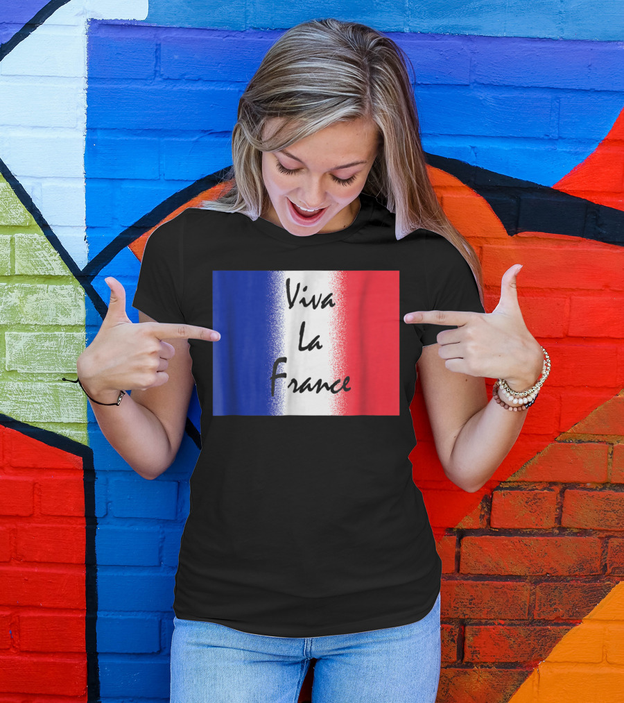 Viva La France Tricolor Flag T-Shirt