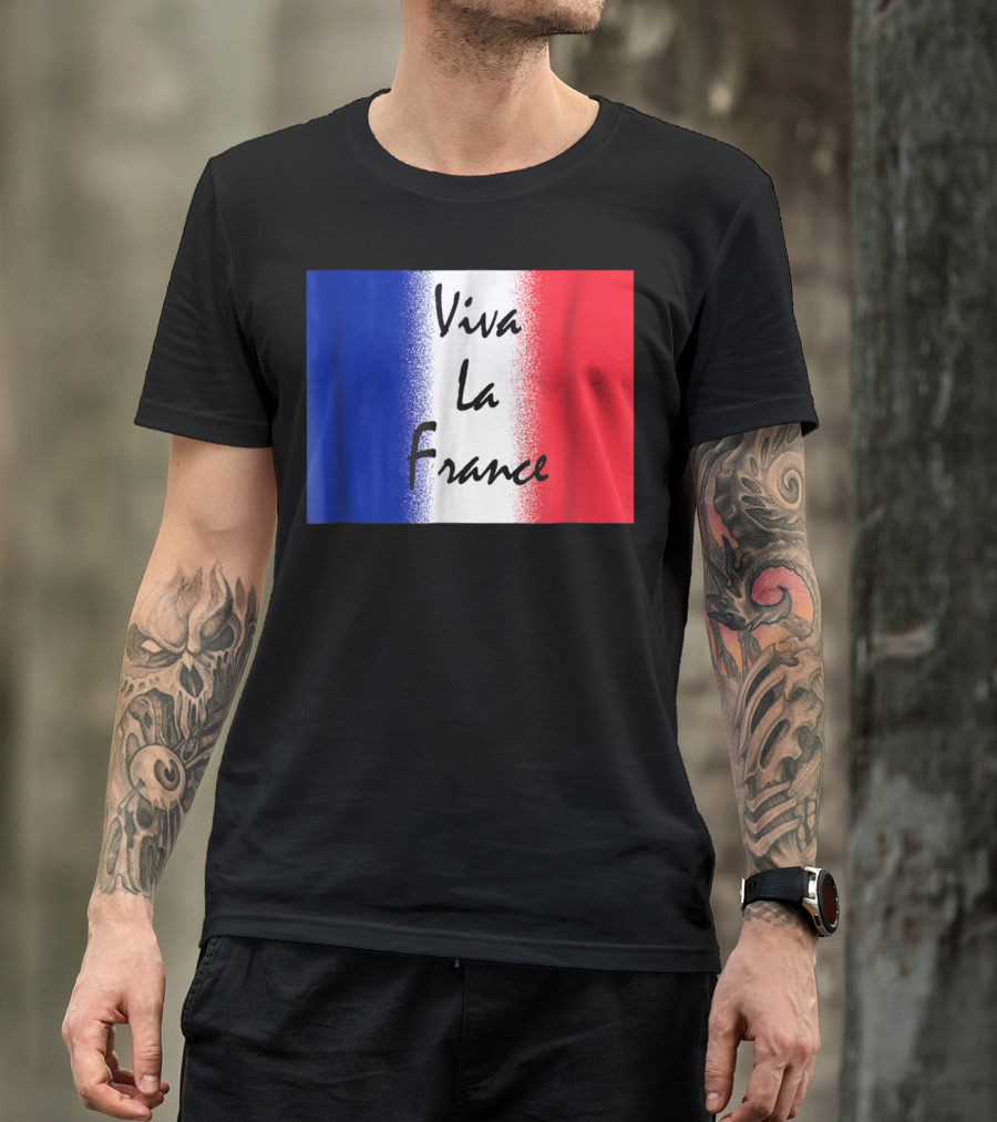 Viva La France Tricolor Flag T-Shirt