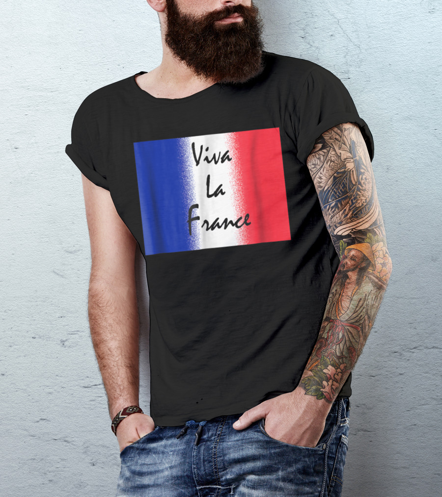 Viva La France Tricolor Flag T-Shirt