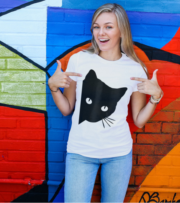 Cute Spy Cat For Ladies - Cat Lover's Delight T-Shirt