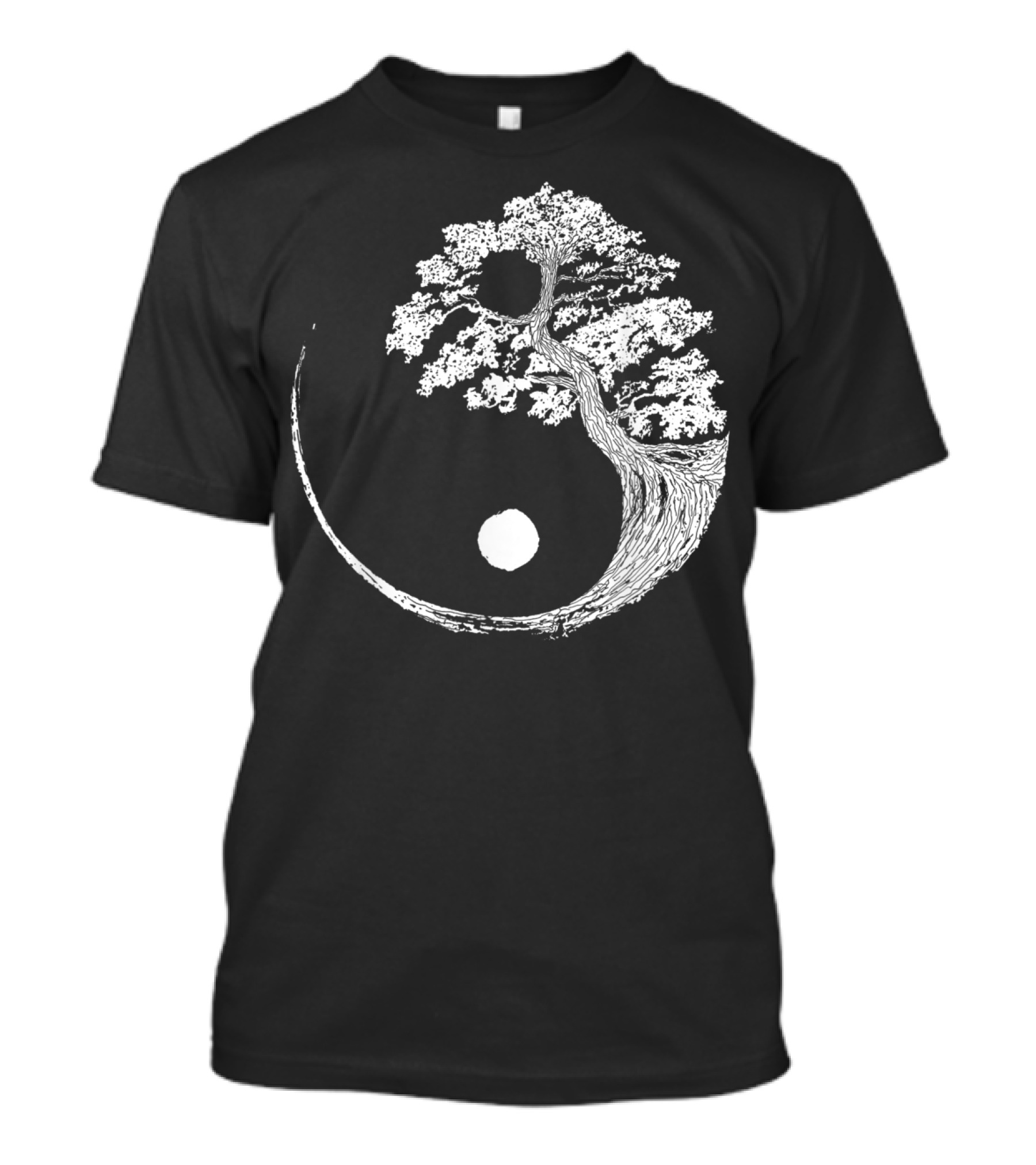 Yin Yang Bonsai Tree Japanese Zen Buddhist T-Shirt