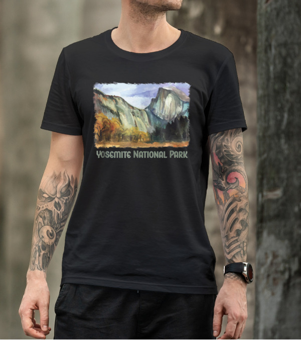 Yosemite National Park Scenic Half Dome Landscape T-Shirt
