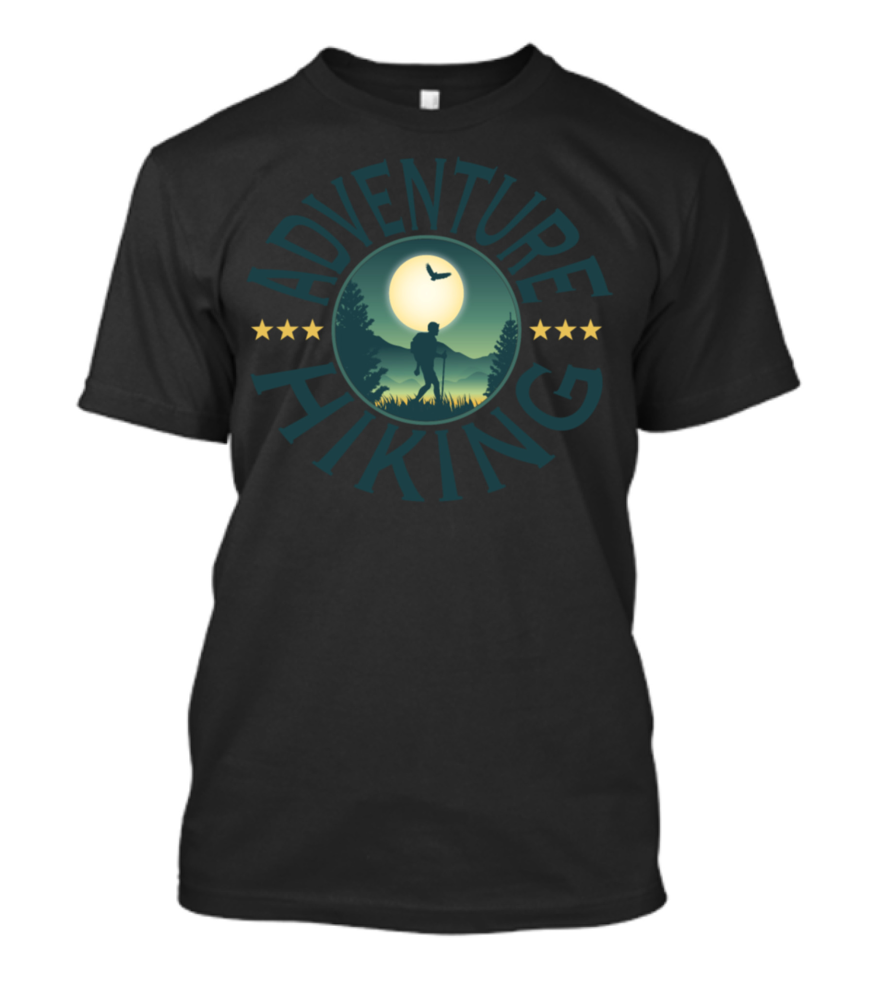 ADVENTURE HIKING Moonlit Wilderness Journey T-Shirt