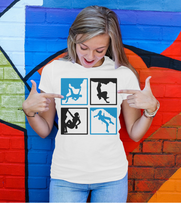 Climbing Silhouette Quadrant Adventure T-Shirt