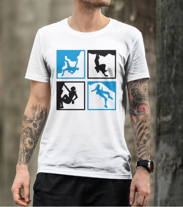 Climbing Silhouette Quadrant Adventure T-Shirt
