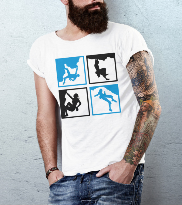 Climbing Silhouette Quadrant Adventure T-Shirt