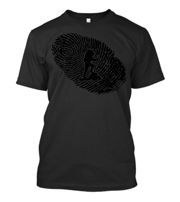 Fingerabdruck DNA Wandern Hike Geschenk T-Shirt