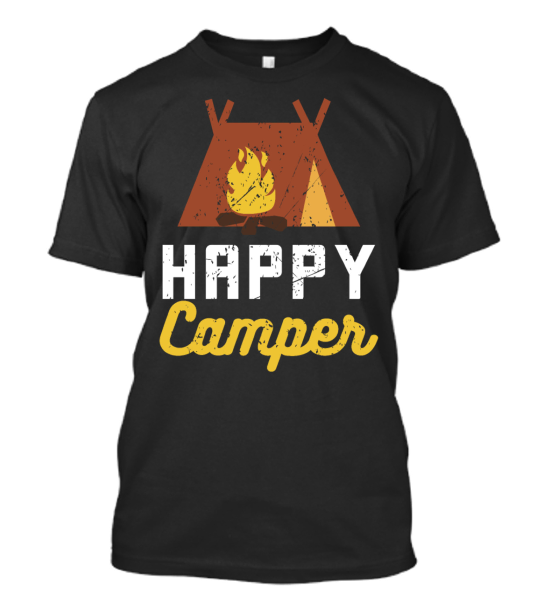 Happy Camper Fire Tent Adventure T-Shirt