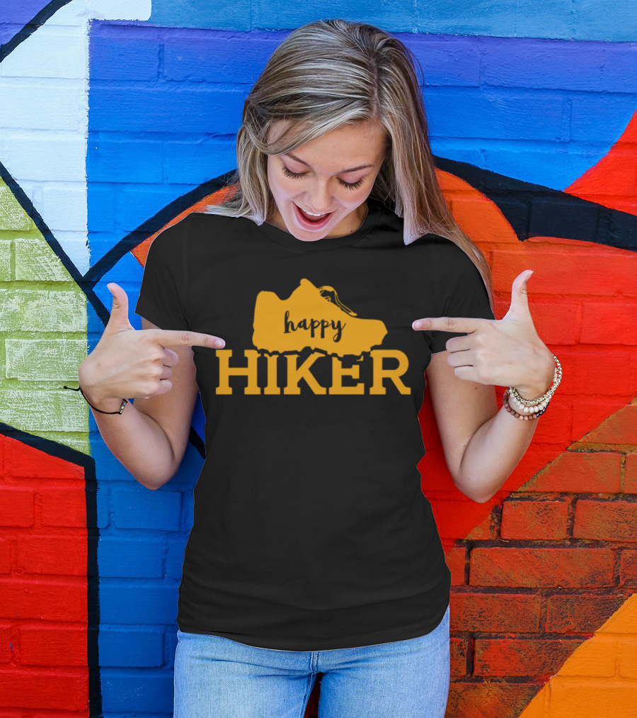 Happy Hiker Walking Adventure Sports T-Shirt