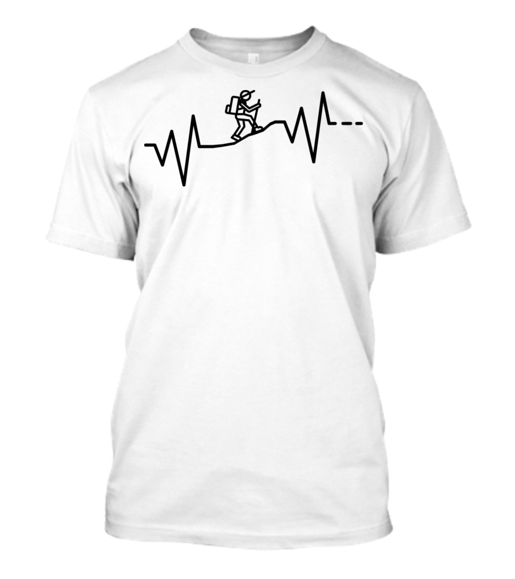 Heartbeat Hiking Climbing Adventure Trail Summit T-Shirt