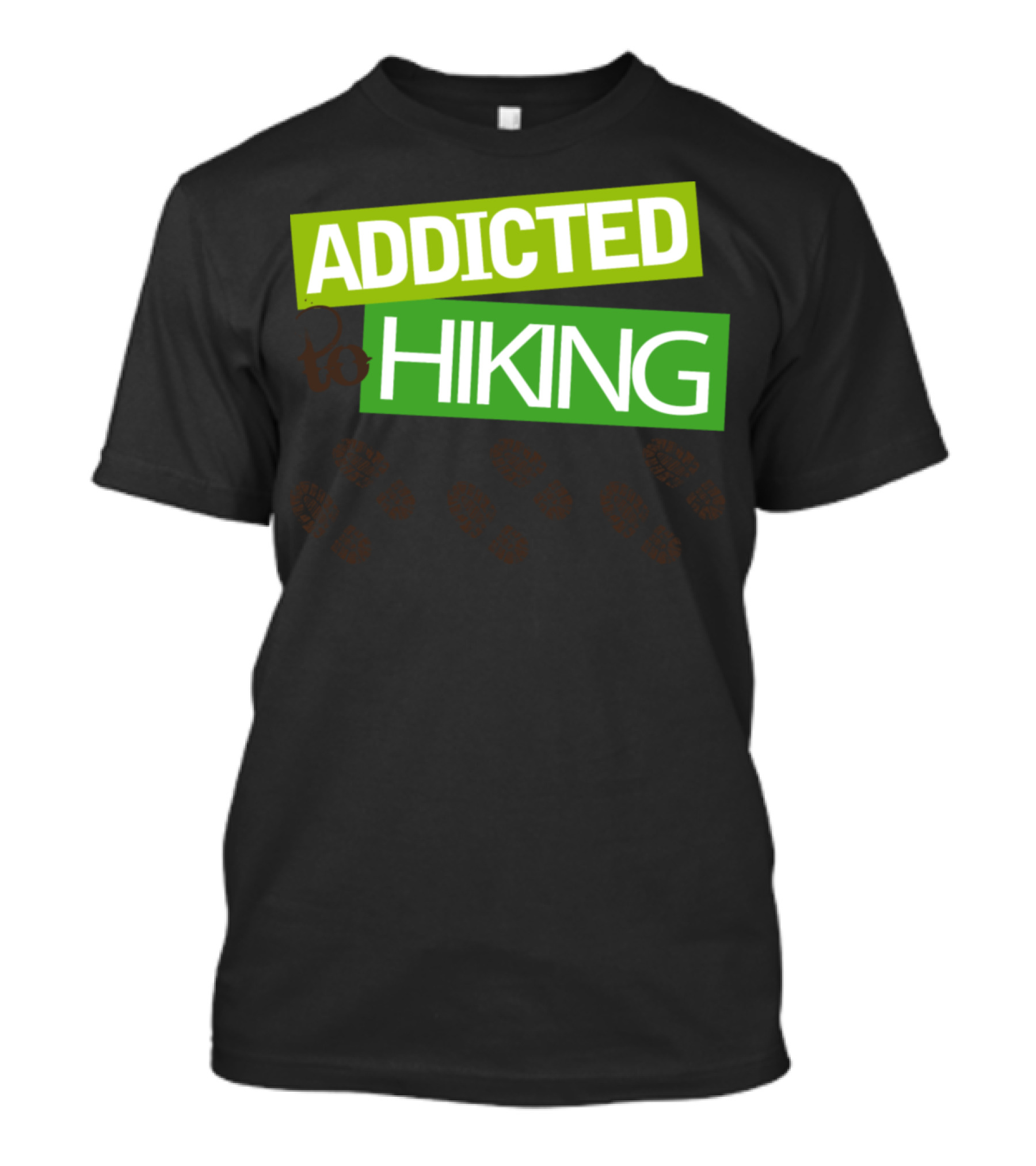 Addicted To Hiking Footprint Trail T-Shirt