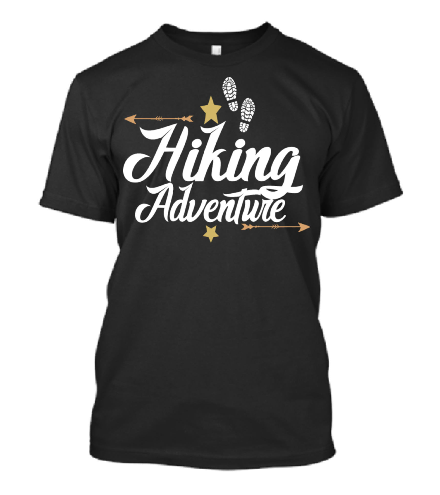 Hiking Adventure Stars Footprints And Arrows T-Shirt